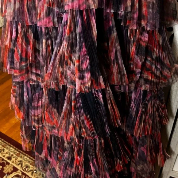 Anthropologie Vibrant Purple and Pink Tiered Maxi Dress - Picture 6 of 10